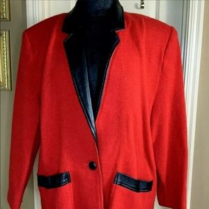 I B Diffusion Coat Lambs Wool Angora Red #E5